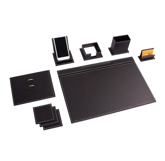 Leather Desk Set - Desk Office Accessories