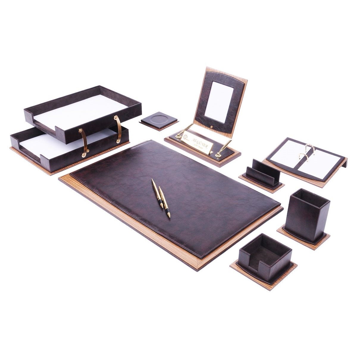 Luxury Desk Set-leather Desk Set-wood Desk Set-office Desk - Etsy