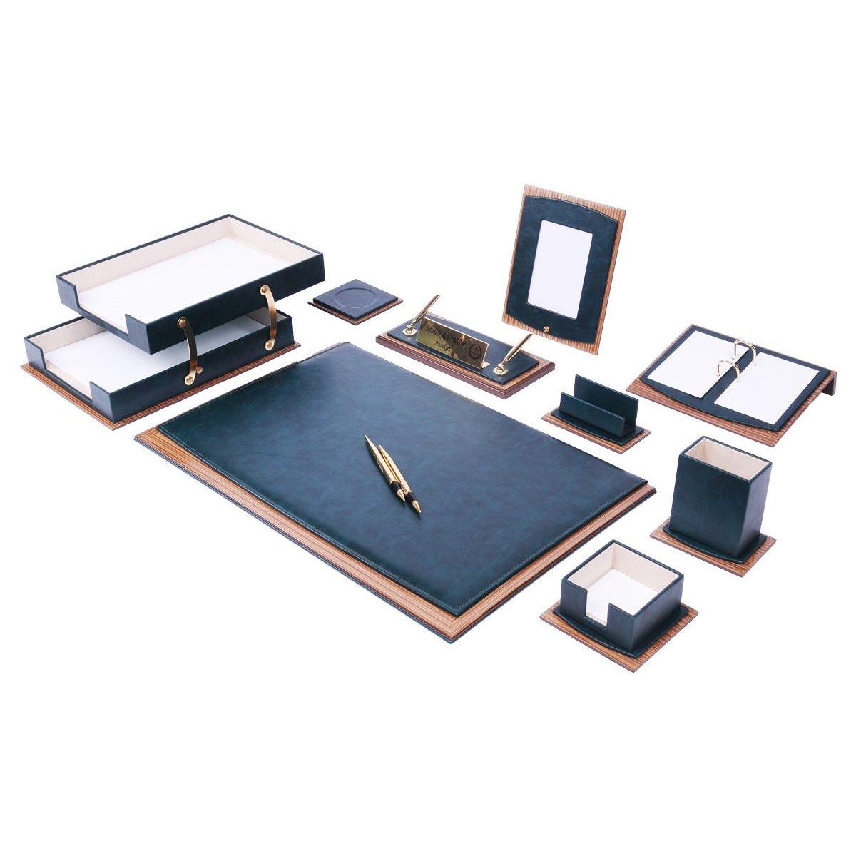 Luxury Desk Set-leather Desk Set-wood Desk Set-office Desk - Etsy