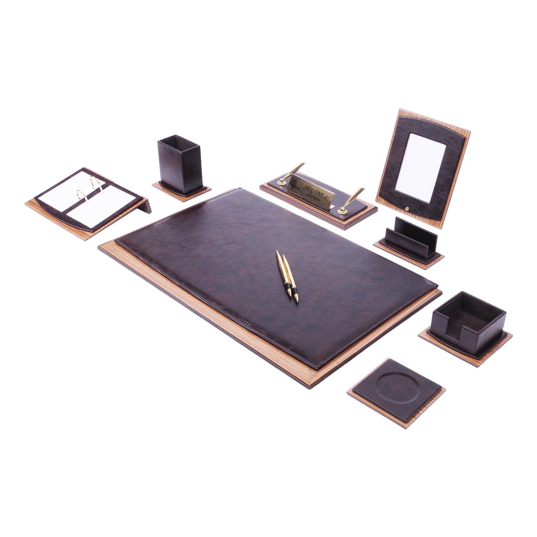 Luxury Desk Setleather Desk Setwood Desk Setoffice Desk Accessories