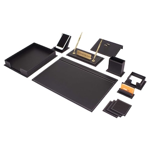 Leather Desk Set-Desk Organizer-Office Desk Accessories-Desk Organizer Office-Office Accessories-Desk Accessories-Desk Set-Office Desk Decor