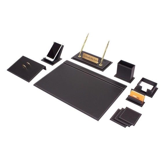 Leather Desk Set - Desk Office Accessories