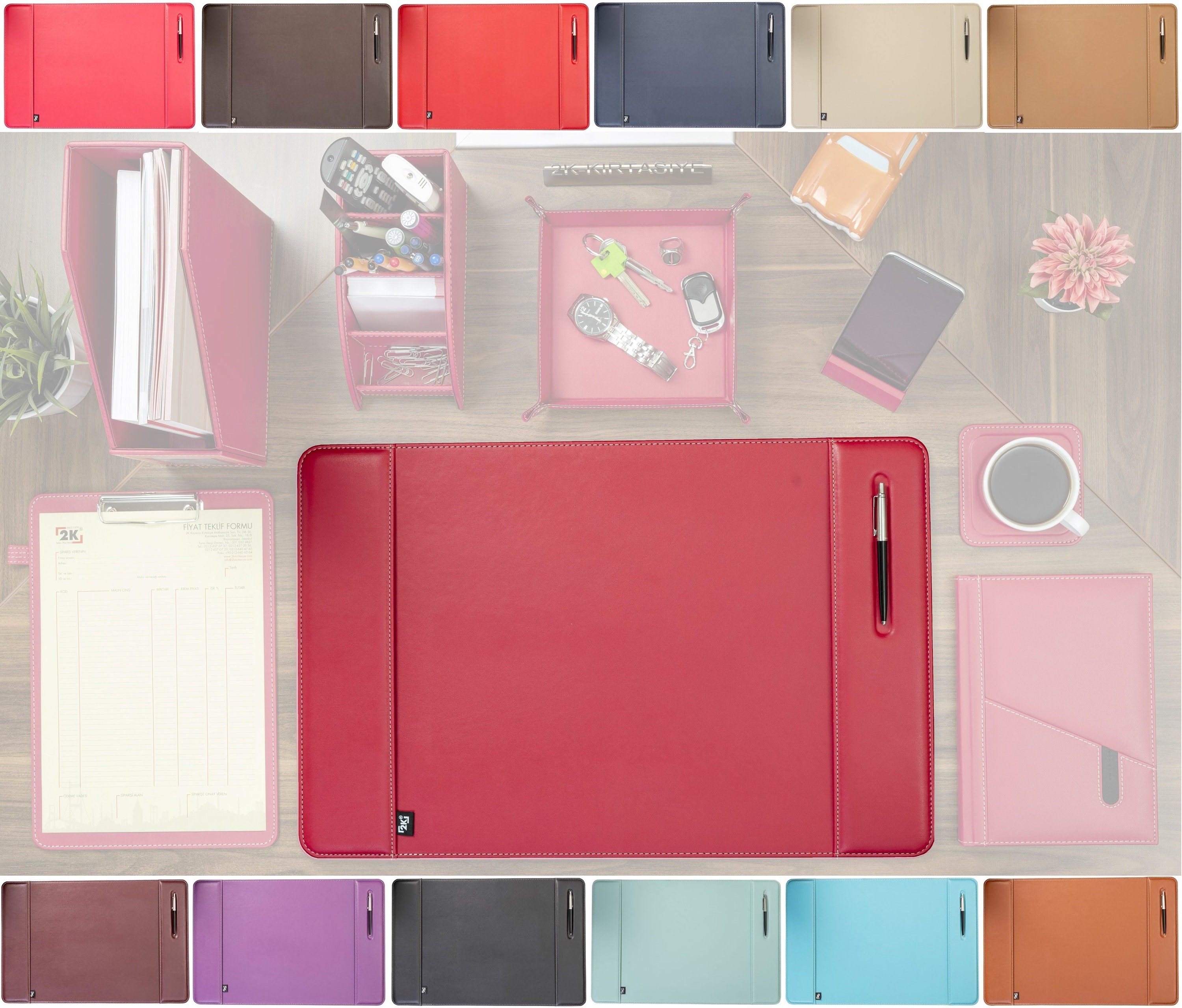 Leather Desk Pad With Coverlarge Desk Matlarge Desk Etsy