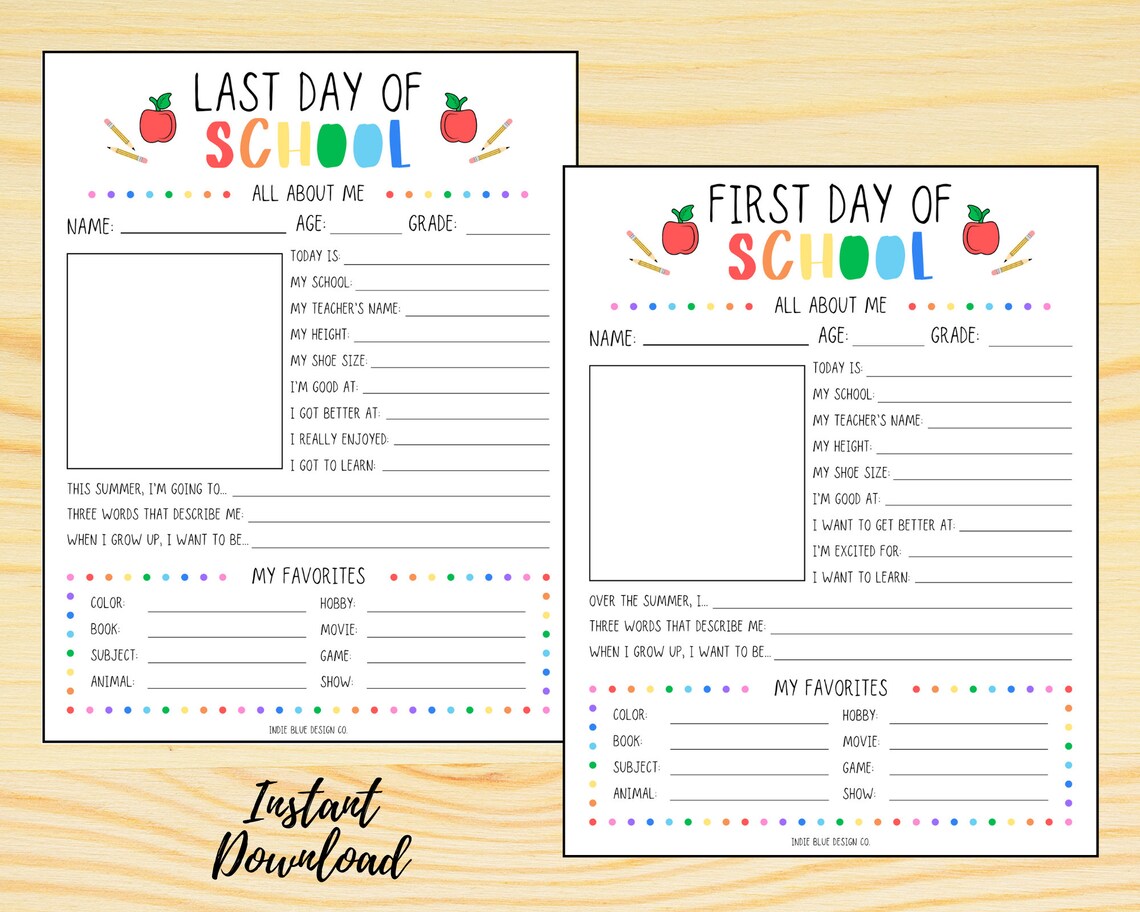 Back to School Printable Back to School Questionnaire School - Etsy Canada