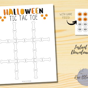 Halloween Tic Tac Toe Printable INSTANT DOWNLOAD, Kids Tic Tac Toe, Halloween Game, Halloween Activity, Kids Halloween Printable