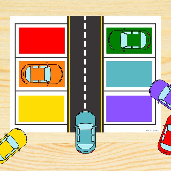 Parking Cars Color Match, Learning Colors, Preschool Learning, Homeschool Printable, Toddler Learning Activity