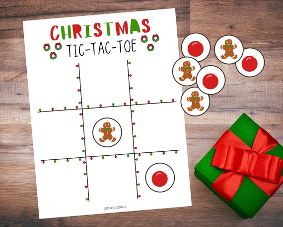 Christmas Tic-Tac-Toe Game Christmas Activity Kids Game