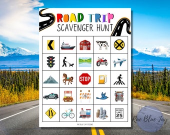 Road Trip speurtocht afdrukbaar, afdrukbare speurtocht, kinderen speurtocht, road trip afdrukbaar, Kids Road Trip activiteit