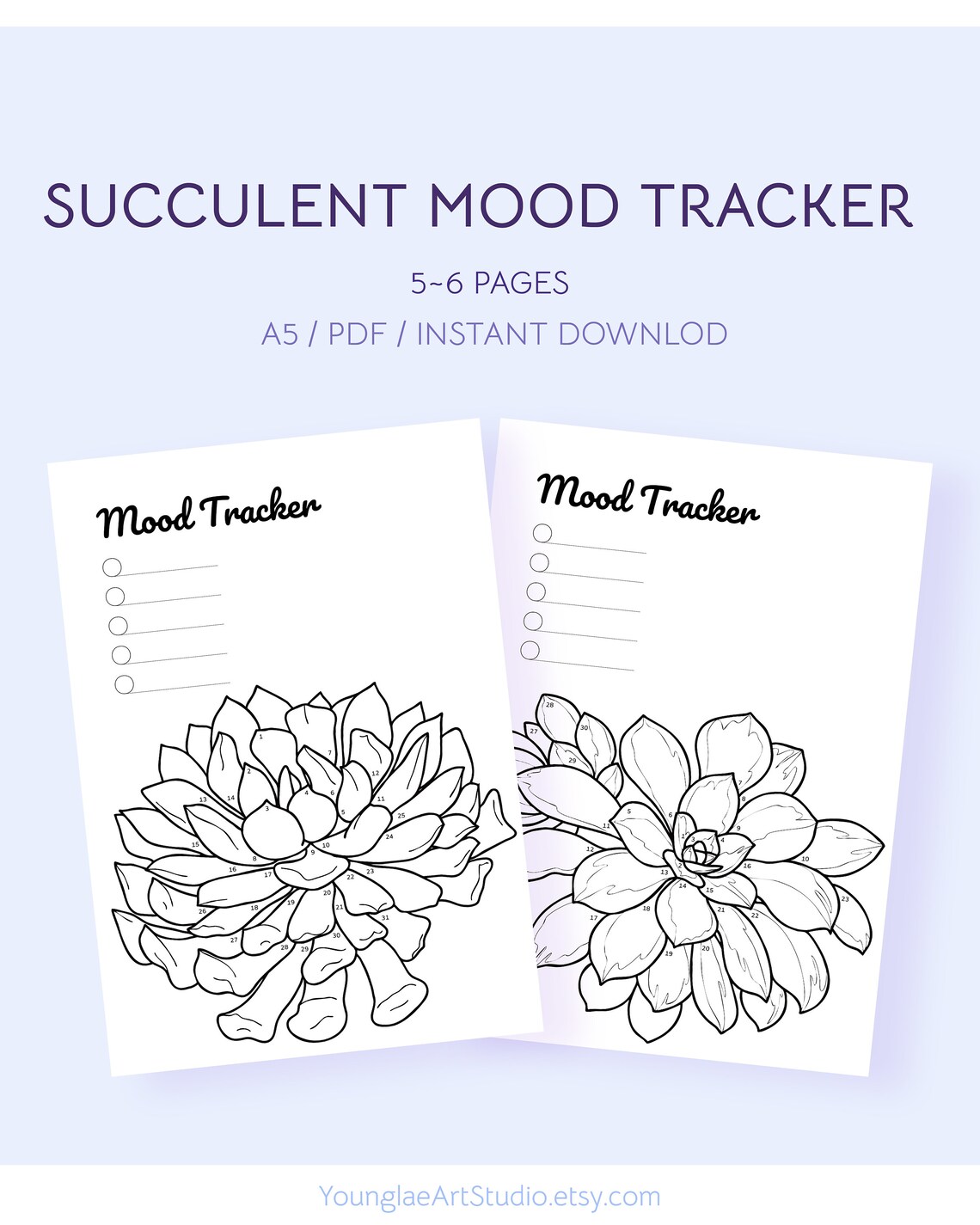 Bullet Journal Mood Tracker Printable. Bullet Journal Ideas. - Etsy UK