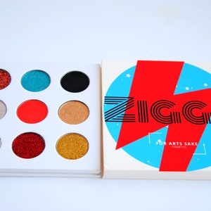 David Bowie Inspired Eyeshadow Palette, Ziggy Stardust, Aladdin Sane, David Bowie Gift