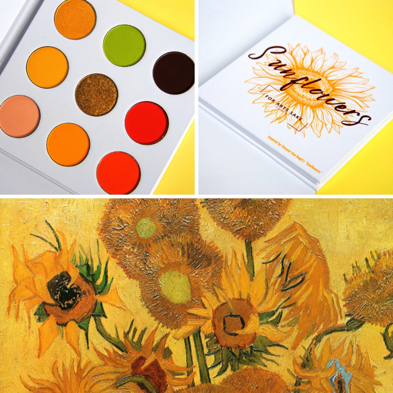 Sunflower Eyeshadow Palette Vincent Van Gogh Gift for Art Etsy