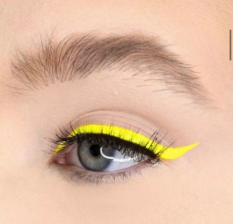 Yellow Eyeliner Yellow Liquid Eyeliner Waterproof Etsy
