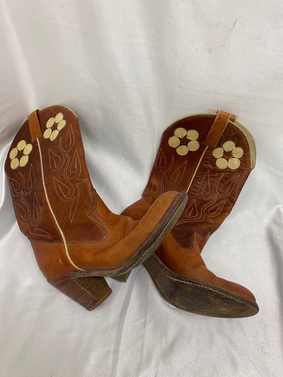 Vintage Flower Cowboy Boots