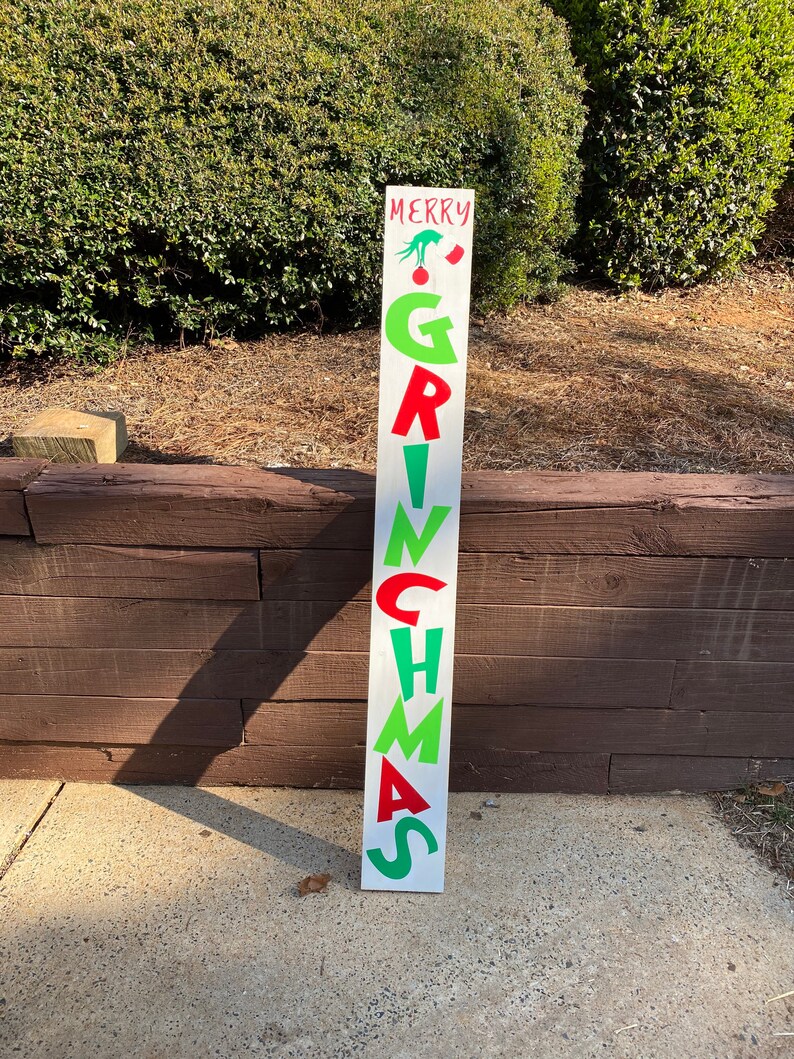 Merry Grinchmas Porch Sign Grinchmas Decor Grinch  Etsy