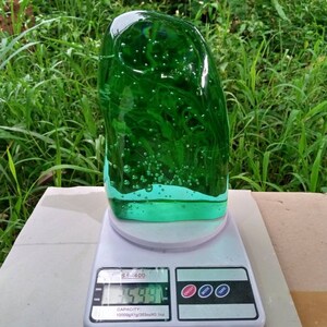 3.5kg light green bubble Andara crystal polished monatomic (89)