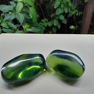 200gr rare beautiful two colours green and blue Andara crystal polished monatomic (018)