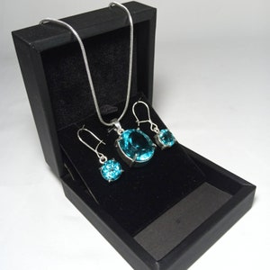 22 Gramm | Schmuckset aus Schneiden Aqua Blau Andara Kristalle