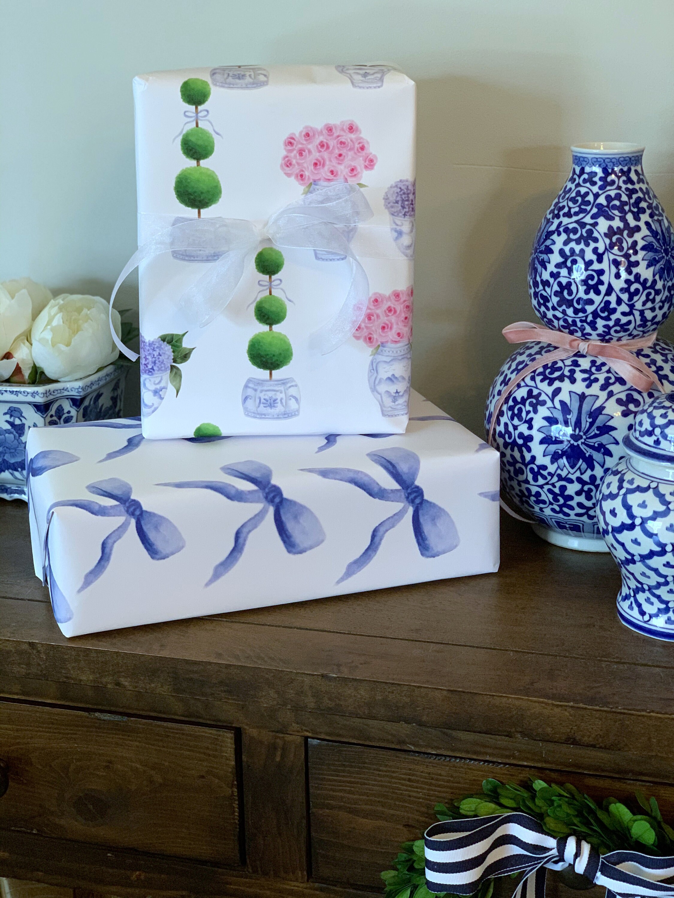 Ginger Jar Wrapping Paper Etsy