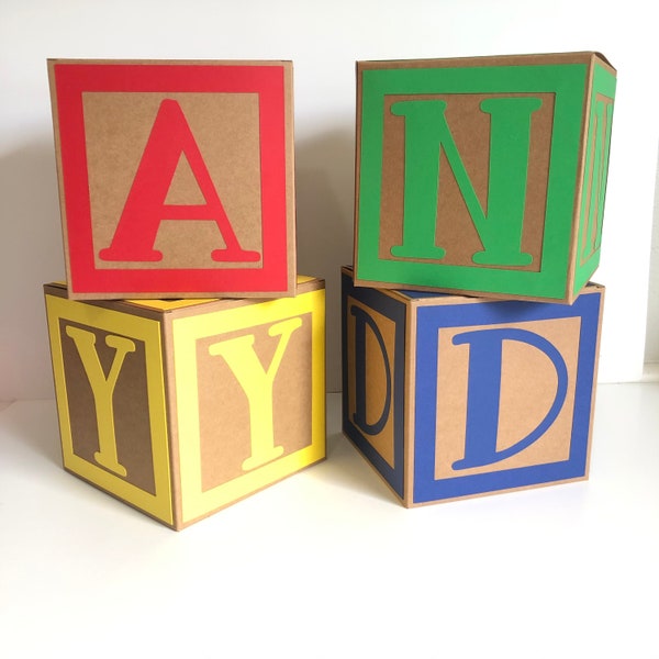 Toy Story Inspired Alphabet Blocks: Primary Color Party Decor