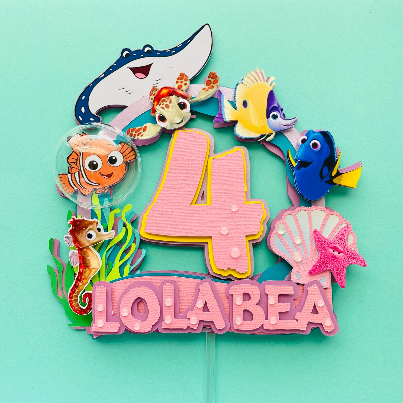 Finding Nemo Party Decor Finding Nemo Cake Topper Finding - Etsy