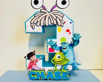 Monsters Inc Birthday Centerpiece: 3D Letter Party Decor