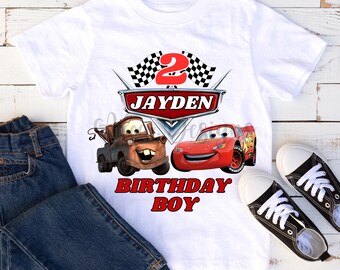 Personalized Lightning McQueen Birthday Shirt: Pixar Cars Tee