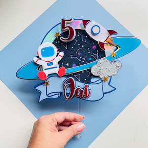 Primer viaje alrededor de la decoración de la fiesta del sol, topper de pastel del espacio exterior, carta 3D del espacio exterior, cumpleaños del espacio exterior, fiesta de cumpleaños del astronauta