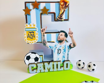 Argentinsk fotbollsbokstav i 3D: Anpassad sportfestdekoration