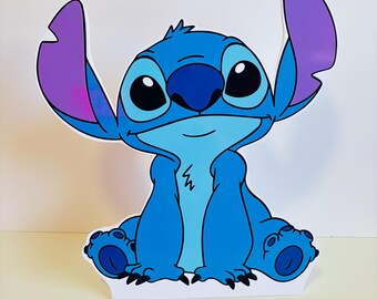 Stitch Party Prop, Blue Cartoon Cutout, Angel & Stitch Theme