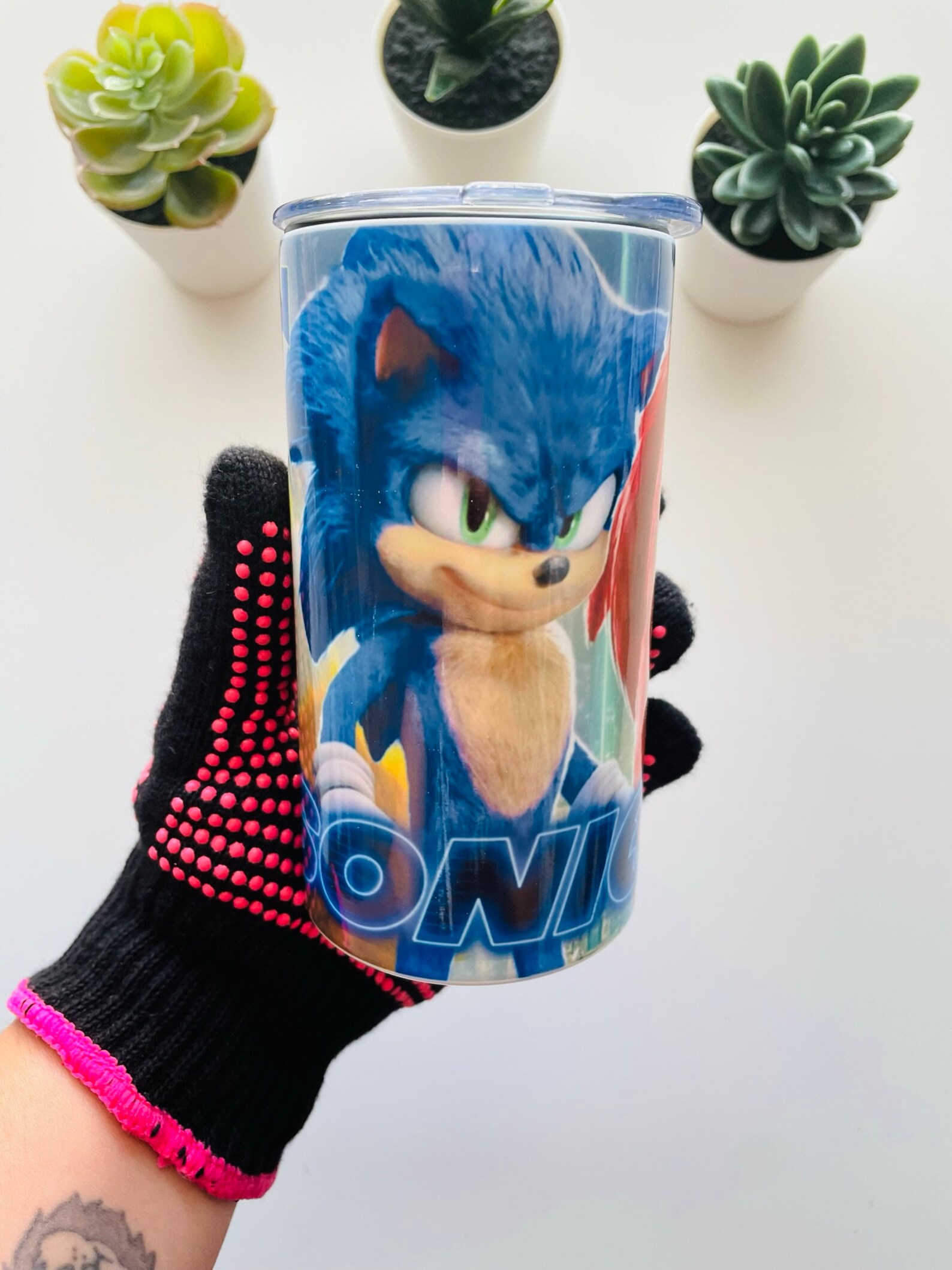 Sonic Party Decor Sonic Sippy Cup Sonic Cups Sonic Tumbler Etsy