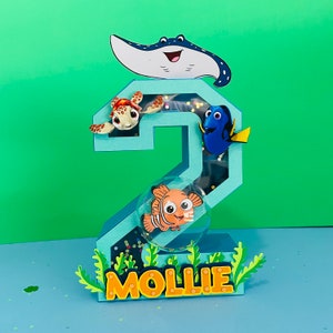 Finding Nemo 3d letter, finding Nemo party decor, finding Nemo birthday decor, finding Nemo party, finding Nemo birthday decoration