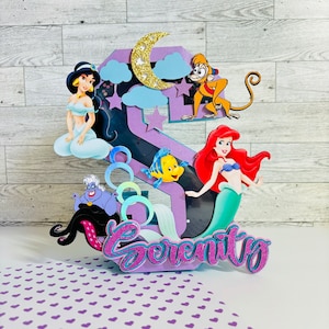 Little Mermaid 3D Letter, Little Mermaid birthday party decorations, custom 3d letter, Mermaid theme party, Ariel Mermaid party decor