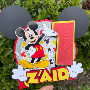 Mickey Mouse CakeTopper, Inspired Mickey smash cake, Inspired mickey first birthday, Inspired mickey decoration