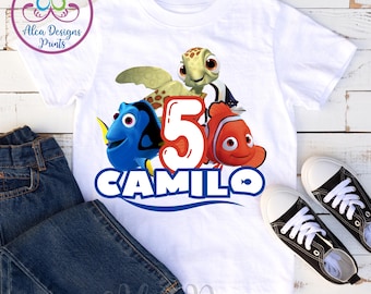 Finding Nemo Birthday Shirt: Personalized Family Tee