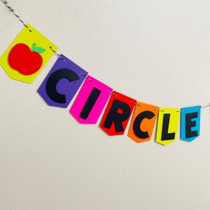Circle time banner, circle time garland, Classroom decoration, circle time clasroom, teacher room decor, gift for teachers, back to school