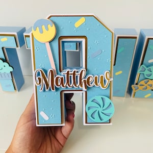 Candyland party decor, candyland 3d letters, candy party decor, candyland birthday decorations, ice cream party, ice cream party decor