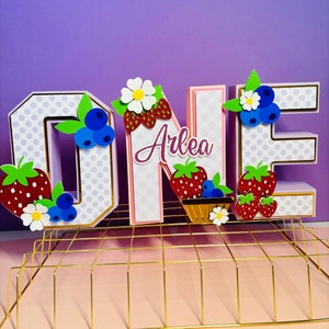 Verjaardagsbrief Strawberry Blueberry: gepersonaliseerd feestdecor