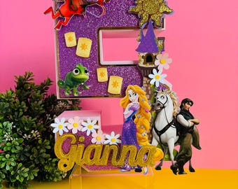 Rapunzel Birthday Party 3D Letter: Tangled Custom Centerpiece