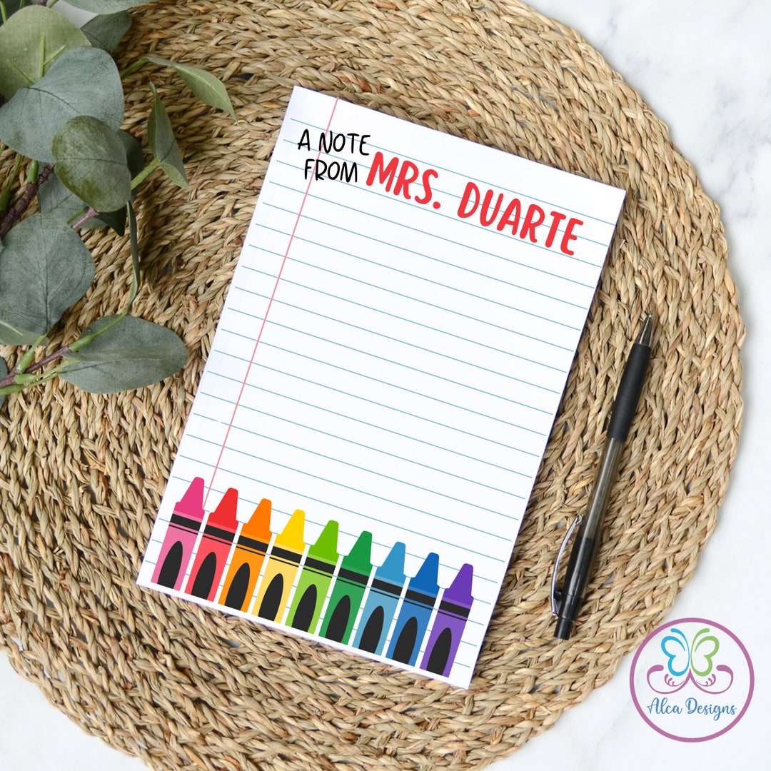 Teacher Gift, Customizable Notepad, Back to School, End of Year Gift ...