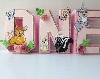 Letra 3D de Bambi para cumpleaños, decoración para fiestas
