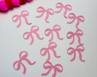 Valentines Bow Confetti: Pink & Red Die Cut Decorations (150 Pieces)