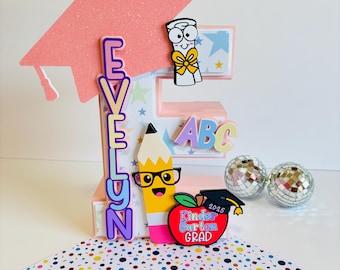 Custom 3D Graduation Letter: Kindergarten Decor