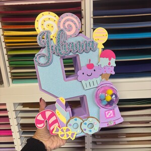 Candyland party decor, candyland 3D letter, candyland birthday decor, candyland birthday party, candyland centerpieces, ice cream party