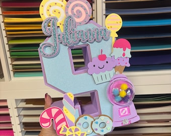 Candyland 3D Letter: Custom Birthday Party Centerpiece