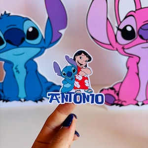 Stitch Birthday Stickers: Party Favor Labels, Vinyl, 2.5&quot;