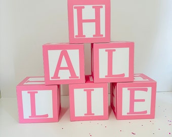 Bloques del alfabeto inspirados en Toy Story: decoración personalizada para fiesta de cumpleaños, 4''