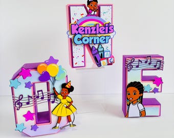 Gracie's Corner Birthday Party Decoration: 3D Letter Centerpiece