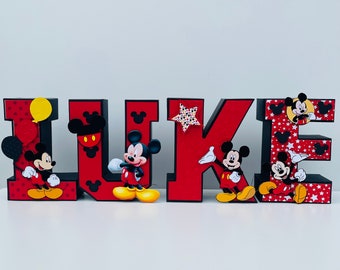 Mickey Mouse Inspired Letter: Custom 3D Party Decor