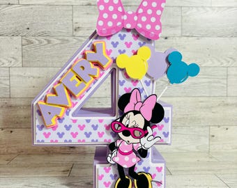 Minnie Mouse 3D-nummer: Middepunkt för födelsedagsfest
