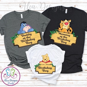 Winnie the Pooh Birthday Shirts, Winnie the Pooh Birthday Party Shirts, Disney Family Matching Shirts Winnie the Pooh Family Shirts